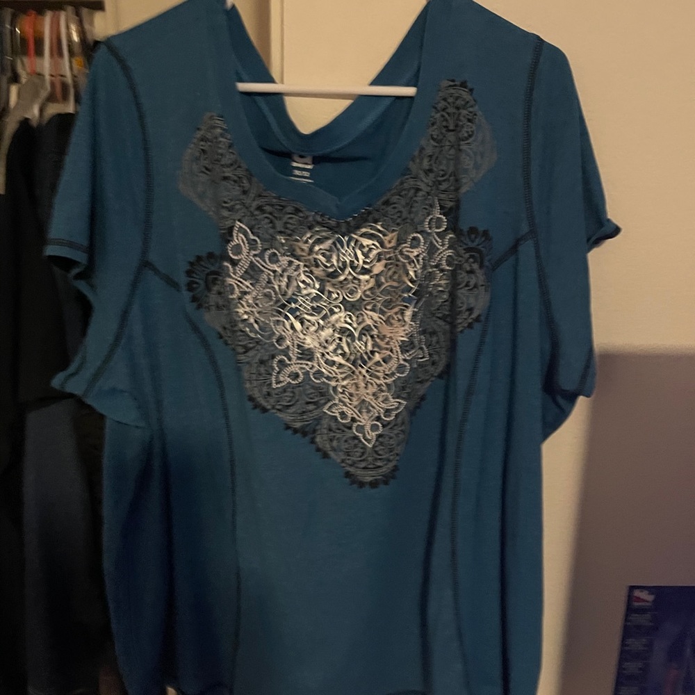 Turquoise top